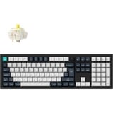 Keychron Q6 Max-M4Z QMK RGB clavier mécanique Noir, Layout BE (AZERTY), Gateron Jupiter Banana, 100%, Hot-swappable, Bluetooth, 2.4GHz