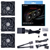 Lian Li UNI FAN TL 120 Reverse Black Triple Pack, Ventilateur de boîtier Noir, 4 broches PWM, contrôleur inclus