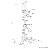 Neomounts DS45-600BL2V Support de moniteur pour deux écrans 10-32" Noir