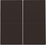 Niko Kit de finition pour interrupteur électronique quadruple ou plaque centrale à bouton-poussoir Brun foncé