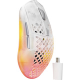 SteelSeries Aerox 3 Wireless Gen 2 Ghost, Souris gaming Blanc/transparent, 26.000 DPI | RGB | 2,4 GHz