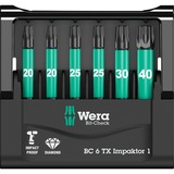 Wera Contrôle des bits 6 TX Impaktor 1, Set d'embouts de vissage 6 pièces, revêtement diamant