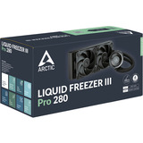 ARCTIC Liquid Freezer III Pro 280 Processeur Refroidisseur de liquide tout-en-un 14 cm Noir 1 pièce(s), Watercooling Refroidisseur de liquide tout-en-un, 14 cm, 186 m³/h, Noir