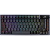ASUS ROG Azoth RGB clavier gaming mécanique Gunmetal, Layout US (QWERTY), ROG NX Red, 80% (TKL), Hot-swappable, Bluetooth, 2.4GHz, USB 2.0