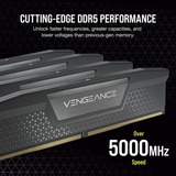 Corsair 64 GB DDR5-6000 (2x 32 GB) Dual-Kit, Mémoire vive Noir, CMH64GX5M2D6000C40, Vengeance, RGB, XMP 3.0