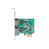 DeLOCK PCI Express x1 Card to 2 x RJ45 2.5 Gigabit LAN RTL8125, Carte réseau 