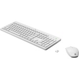 HP 230 set de bureau sans fil Blanc, Layout BE (AZERTY), 100%, 1600 dpi