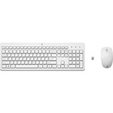 HP Souris et clavier sans fil 230, set de bureau Blanc, Layout BE, BE Layout, 1600 dpi