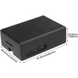 Inter-Tech ODS-739, boîtier Noir | Dissipateur passif | aluminium anodisé