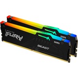 Kingston FURY Beast RGB 64 Go DDR5-6000 (2x 32 Go) mémoire vive Noir, KF560C36BBEAK2-64, EXPO