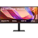 LG UltraWide 34U650A-B 34" Moniteur gaming incurvé  Noir, 2x HDMI, DisplayPort, 3x USB-A, USB-C, RJ-45