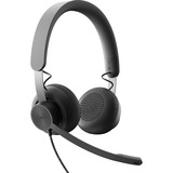 Logitech Zone Wired casque on-ear Noir