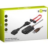 goobay SATA HDD/SSD, Adaptateur Noir, 0,75 mètres