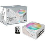 ASUS ROG Loki SFX-L Platinum alimentation modulaire 850 watt Blanc, 1x 12V-2x6, 3x PCIe, 850 W, 100 - 240 V, 110 W, 850 W, 110 W, 9,6 W