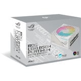 ASUS ROG Loki SFX-L Platinum alimentation modulaire 850 watt Blanc, 1x 12V-2x6, 3x PCIe, 850 W, 100 - 240 V, 110 W, 850 W, 110 W, 9,6 W