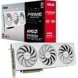 ASUS Radeon RX 9070 XT PRIME WHITE OC Edition, Carte graphique Blanc, RDNA4, GDDR6, 3x DisplayPort, 1x HDMI 2.1