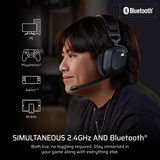 Corsair HS80 v2 MAX Wireless casque gaming over-ear Noir/gris, 2,4 GHz / Bluetooth, PlayStation, Switch, smartphone, PC