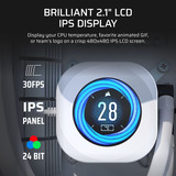 Corsair NAUTILUS RS LCD 2.1" Moniteur Blanc