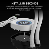 Corsair NAUTILUS RS LCD 2.1" Moniteur Blanc
