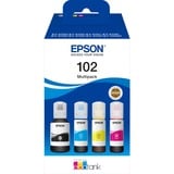 Epson 102 EcoTank 4-colour Multipack, Encre Noir, Cyan, Magenta, Jaune, Epson, EcoTank ET-4750 Unlimited EcoTank ET-4750 EcoTank ET-3750 Unlimited EcoTank ET-3750 EcoTank..., 127 ml, 70 ml, Jet d'encre