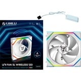 Lian Li UNI FAN SL120 Wireless ventilateur de boîtier RGB  Blanc, 120 x 124.5 x 28 mm, PWM