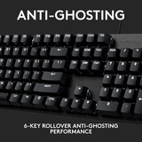 Logitech G413 SE clavier gaming mécanique Noir, Layout US-International (QWERTY), GL Tactile, 100%, LED blanches