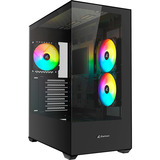 Sharkoon SK6 ARGB boîtier midi tower Noir | 2x USB-A | RGB | Verre Trempé