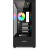 Sharkoon SK6 ARGB boîtier midi tower Noir | 2x USB-A | RGB | Verre Trempé