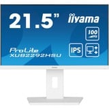 iiyama ProLite XUB2292HSU-W6 21.5" Moniteur  Blanc, 100Hz, HDMI, DisplayPort, USB, Audio, AMD FreeSync