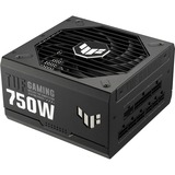 ASUS TUF Gaming Gold alimentation modulaire 750 watt Noir, 1x 12V-2x6, 3x PCIe, 750 W, 100 - 240 V, 130 W, 744 W, 130 W, 9,6 W