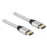 DeLOCK HDMI à très haut débit, Câble Argent, 1 mètre, 8K 60Hz, 48 Gbps
