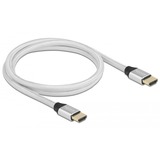 DeLOCK HDMI à très haut débit, Câble Argent, 1 mètre, 8K 60Hz, 48 Gbps