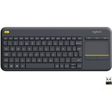 Logitech Wireless Touch K400 Plus clavier Anthracite, Layout EU (QWERTY)