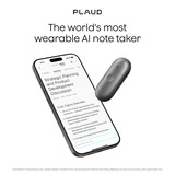 Plaud NotePin S, Enregistreur vocal Noir, 64 Go, Bluetooth 5.2 / BLE (Bluetooth Low Energy) / Wi-Fi