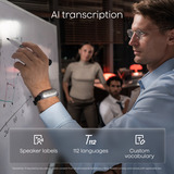 Plaud NotePin S, Enregistreur vocal Noir, 64 Go, Bluetooth 5.2 / BLE (Bluetooth Low Energy) / Wi-Fi