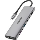 Sitecom Adaptateur multiport USB-C 6 en 1 LAN, Station d'accueil Gris
