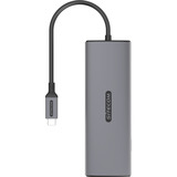Sitecom Adaptateur multiport USB-C 6 en 1 LAN, Station d'accueil Gris