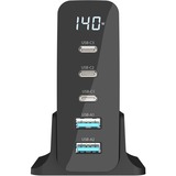 Sitecom Chargeur de bureau 140 W GaN Power Delivery avec affichage LED Noir