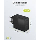 goobay 36W USB-C PD Dual chargeur Noir, 2x USB-C, Power Delivery