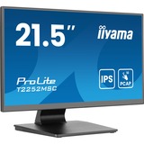 iiyama ProLite T2252MSC-B2AG 21.5" Moniteur tactile Noir, 1x DisplayPort, 1x HDMI, 2x USB-A