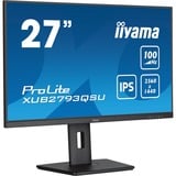 iiyama ProLite XUB2793QSU-B6 27" Moniteur  Noir, 100Hz, HDMI, DisplayPort, USB, Audio, AMD FreeSync