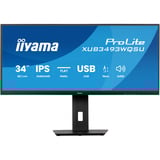 iiyama ProLite XUB3493WQSU-B6 34" Moniteur UltraWide  Noir (Mat), 120 Hz, HDMI, DisplayPort, audio, USB