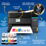 Epson EcoTank ET-3950 all-in-one, Imprimante multifonction Noir, Numérisation, copie, Wi-Fi, jusqu'à 3 ans d'encre inclus
