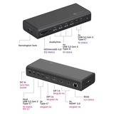 ICY BOX IB-DK7401-CU31 17 en 1, Station d'accueil Noir