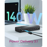 ICY BOX IB-DK7401-CU31 17 en 1, Station d'accueil Noir