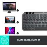 Logitech MX Keys Mini Minimalist Wireless Illuminated Keyboard (clavier sans fil éclairé) Graphite, Bluetooth