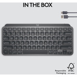 Logitech MX Keys Mini Minimalist Wireless clavier Graphite, Layout US-International (QWERTY), 80% (TKL), Bluetooth