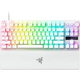 Razer Huntsman V3 Pro TKL RGB clavier gaming mécanique Blanc, Layout US (QWERTY), Razer Analog Optical Gen 2, 80% (TKL), Double-shot PBT