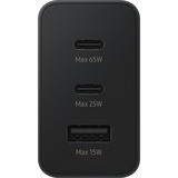 Samsung 65W Power Adapter Trio chargeur Noir, 2x USB-C, 1x USB-A