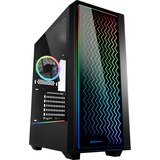 Sharkoon RGB LIT 200 boîtier midi tower Noir | 3x USB-A | RGB | Window